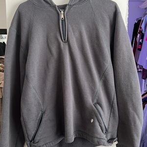RUSSELL quarter zip hooded sweatshirt